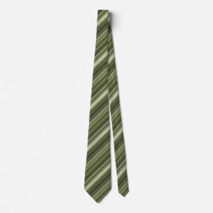 Cravate Rayures de vert olive