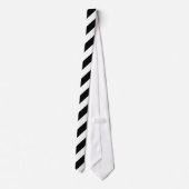Cravate Rayures diagonales noires et blanches (Dos)