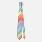 Cravate Rayures diagonales Pastel Rainbow (Devant)