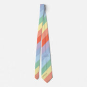 Cravate Rayures diagonales Pastel Rainbow (Dos)