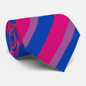 Cravate Rayures du drapeau bisexuel (Roulé)