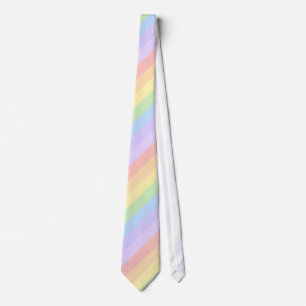Cravate Rayures en pastel d'arc-en-ciel