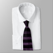 Cravate Rayures ensorcelantes en violet et noir (Attaché)