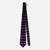 Cravate Rayures ensorcelantes en violet et noir (Devant)