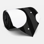 Cravate Rayures et pois noirs et blancs (Roulé)