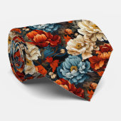 Cravate Rayures Florales (Roulé)