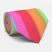 Cravate rayures fluorescentes 2 (Roulé)