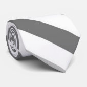 Cravate Rayures grises et blanches (Roulé)