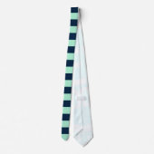 Cravate Rayures horizontales bleu marin et menthe (Dos)