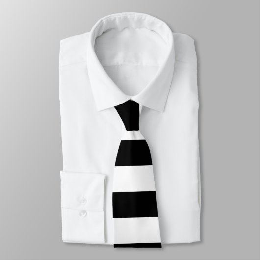 Cravate Rayures horizontales noires (Attaché)