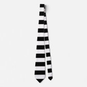 Cravate Rayures horizontales noires (Devant)