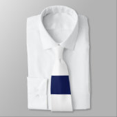 Cravate Rayures irrégulières - Bleu et Blanc (Attaché)