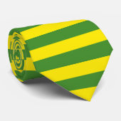Cravate Rayures jaune et verte (Roulé)