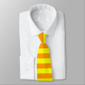 Cravate Rayures Jaune Orange Lignes (Attaché)