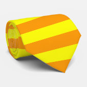 Cravate Rayures Jaune Orange Lignes (Roulé)