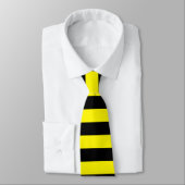 Cravate Rayures jaunes et noires (Attaché)