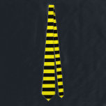 Cravate Rayures jaunes et noires<br><div class="desc">Motif à bande horizontale jaune et noire</div>