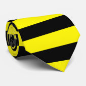 Cravate Rayures jaunes et noires (Roulé)