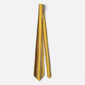 Cravate Rayures jaunes, ocre, marron (Devant)