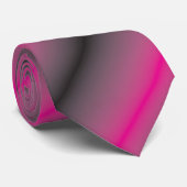 Cravate Rayures magenta noir stripes black (Roulé)