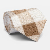 Cravate Rayures Marron Crème (Roulé)