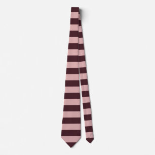 Cravate Rayures marron et roses