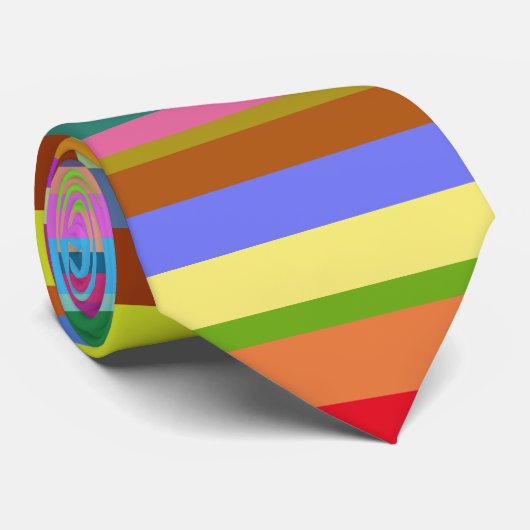 Cravate Rayures multicolores (Roulé)