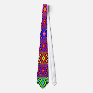 Cravate Rayures multicolores de forme de diamant