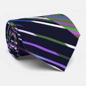 Cravate Rayures multicolores iridescentes (Roulé)