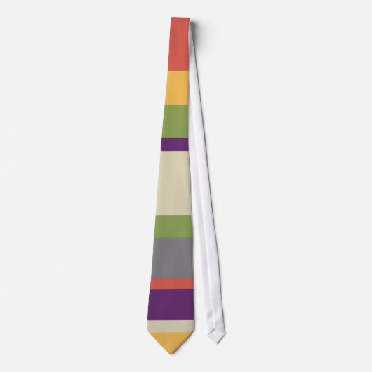 Cravate Rayures multicolores quatre (Devant)