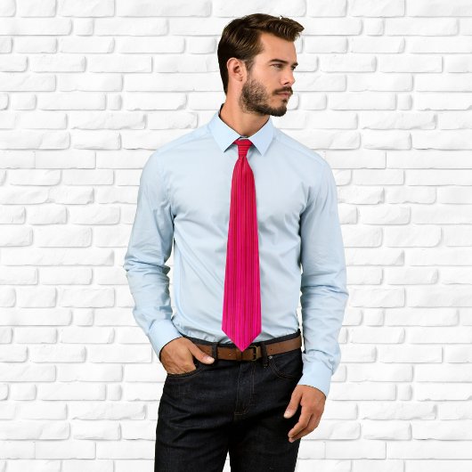 Cravate rayures multicolores rose et rouge