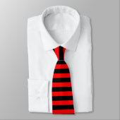 Cravate rayures noir et rouge (Attaché)