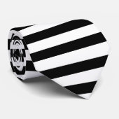 Cravate Rayures noires et blanches (Roulé)