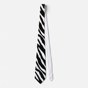 Cravate Rayures noires et blanches de zèbre