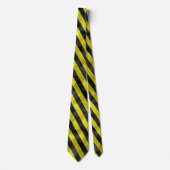 Cravate Rayures noires jaunes (Devant)