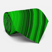 Cravate Rayures noires vertes (Roulé)