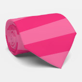 Cravate Rayures rose pâle et rose chaud (Roulé)