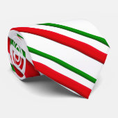 Cravate Rayures, rouge, vert et blanc de sucre de canne (Roulé)