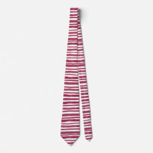 Cravate Rayures rouges Bordeaux
