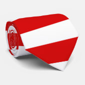 Cravate Rayures rouges et blanches (Roulé)