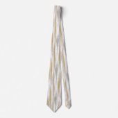 Cravate Rayures scintillantes argent or (Devant)