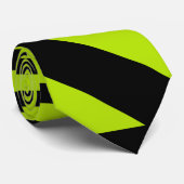 Cravate Rayures triangulaires - Vert citron (Roulé)