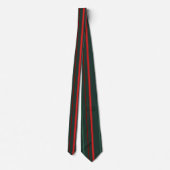 Cravate Rayures vert foncé et rouge foncé (Dos)