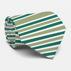 Cravate Rayures Vert Gris