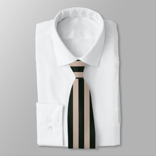 Cravate Rayures verticales gris vert foncé  (Attaché)