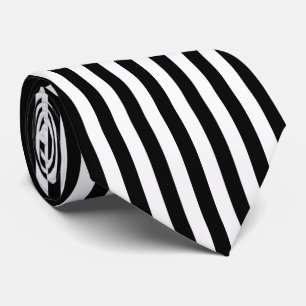 Cravate Rayures verticales noires et blanches d'arbitre