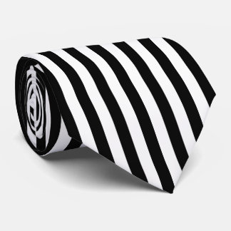 Cravate Rayures verticales noires et blanches d'arbitre