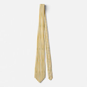Cravate Rayures verticales peintes à la main jaune moutard