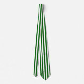 Cravate Rayures verticales vert émeraude et blanc (Dos)