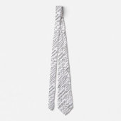 Cravate Rayures Zigzag Chevron Noir et Blanc (Dos)